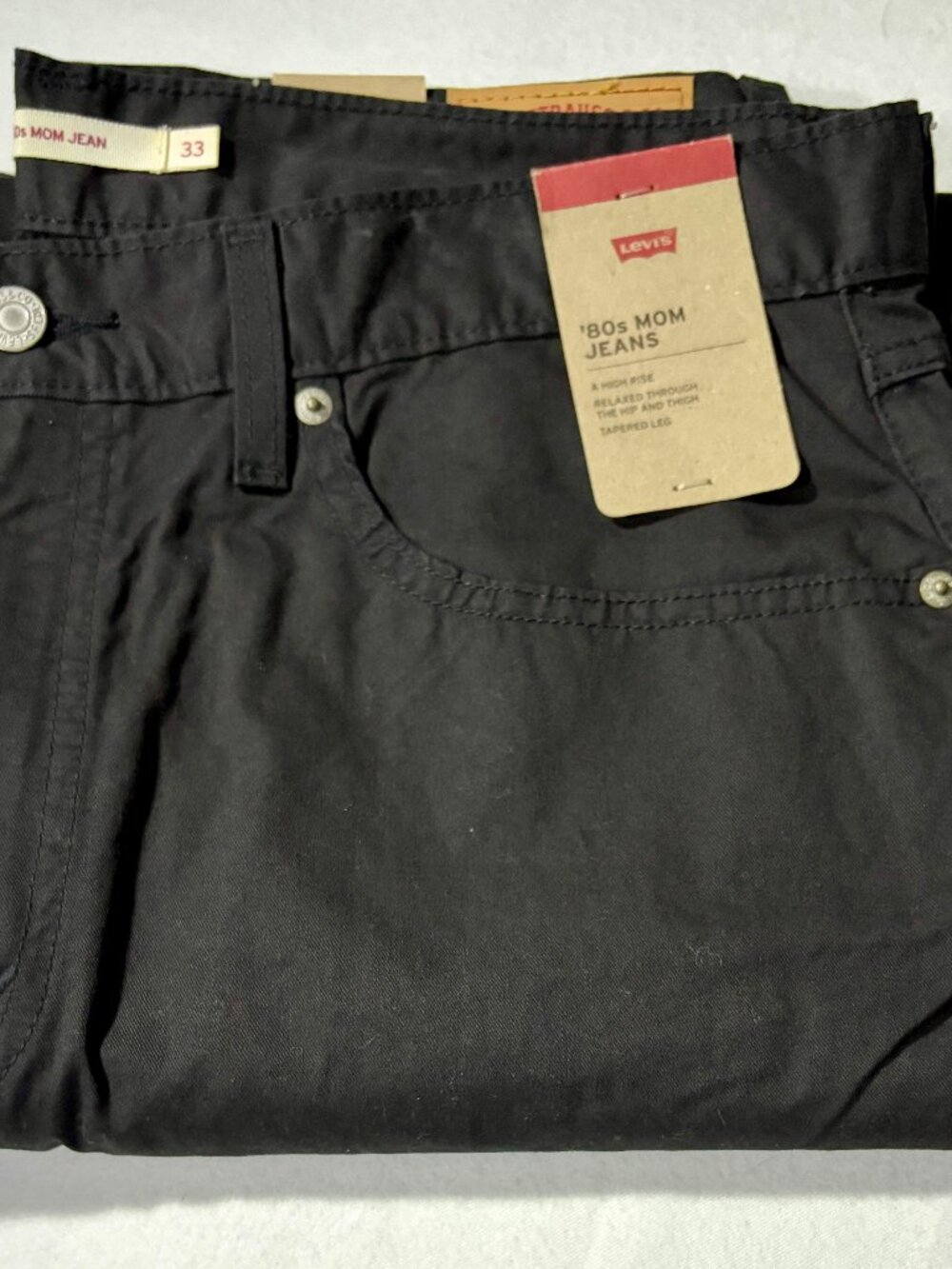 Levi’s 80s Mom Jeans W36 Black High Rise NWT Irregular Vintage Fit